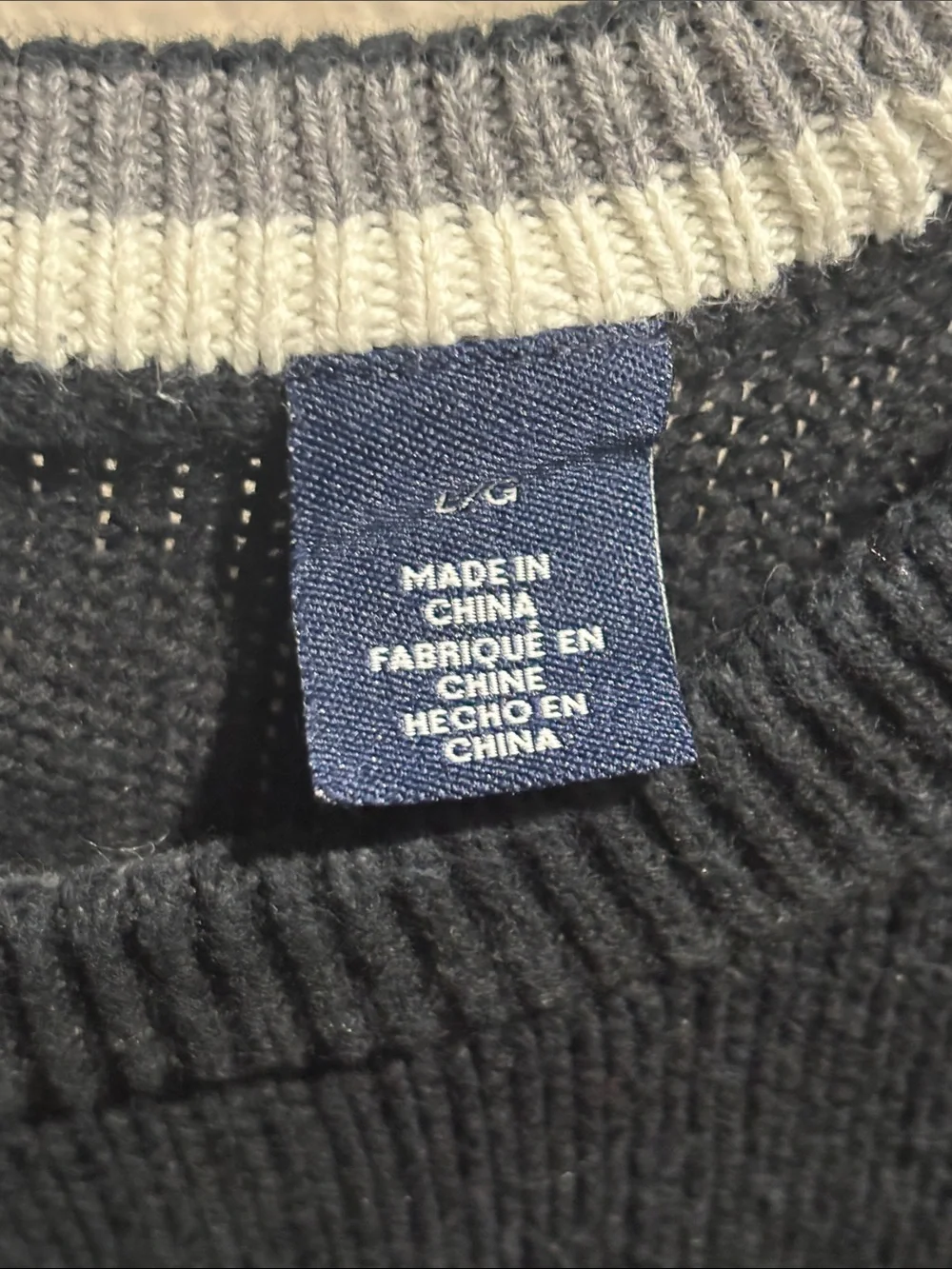 Chaps Men’s Dark Navy Crewneck Sweater L